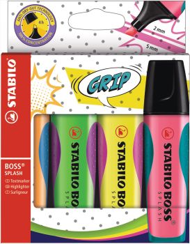 Stabilo boss splash 75/4 ass. 4 stück - Stabilo-75-4-4006381529075