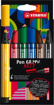 Stabilo fasermaler pen 68 max arty 768/06-21 ass. 6 stück - Stabilo-768-06-21-4006381590006