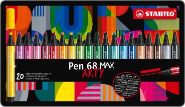 Stabilo fasermaler pen 68 max arty 768/20-20 ass., metalletui 20 stück - Stabilo-768-20-20-4006381590044