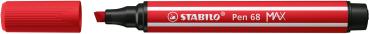 STABILO Fasermaler Pen 68 MAX 2+5mm 768/48 karminrot