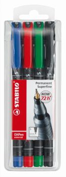 Stabilo ohp pen permanent s 841/4 4er etui - Stabilo-841-4-4006381115049