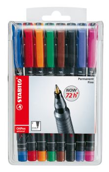 Stabilo ohp pen permanent f 842/8 8er etui - Stabilo-842-8-4006381115025