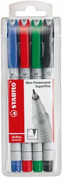 Stabilo ohp pen non-perm. s 851/4 4er etui - Stabilo-851-4-4006381115162