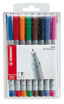 Stabilo ohp pen non-perm. f 852/8 8er etui - Stabilo-852-8-4006381115148
