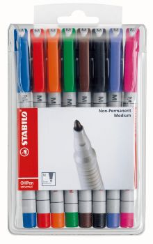 Stabilo ohp pen non-perm. m 853/8 8er etui - Stabilo-853-8-4006381114967