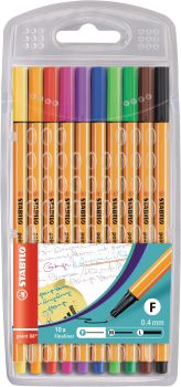 Stabilo fineliner point 88 0.4mm 88/10 10 farben ass. - Stabilo-88-10-4006381217842