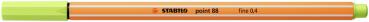 Stabilo fineliner point 88 0.4mm 88/14 limettengrün - Stabilo-88-14-4006381579452
