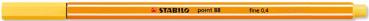 Stabilo fineliner point 88 0.4mm 88/44 gelb - Stabilo-88-44-4006381105293
