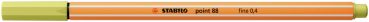 Stabilo fineliner point 88 0.4mm 88/67 senf - Stabilo-88-67-4006381579339