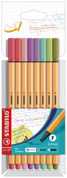 Stabilo fineliner point 88 0.4mm 88/8-04 ass. 8 stück - Stabilo-88-8-04-4006381574785