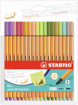 Stabilo feinschreiber point 88 0.4mm 8818-2-5 18 farben ass. - Stabilo-8818-2-5-4006381579575