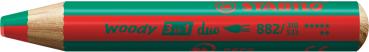 STABILO Farbstift Woody 3 in 1 882/310-533 Duo, rot/dunkelgrün