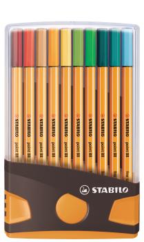Stabilo fineliner point 88 8820-03-05 20 stück ass. colorparade - Stabilo-8820-03-05-4006381552486