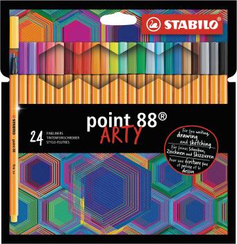 Stabilo fineliner point 88 arty 8824/1-20 24 stück ass. - Stabilo-8824-1-20-4006381557474
