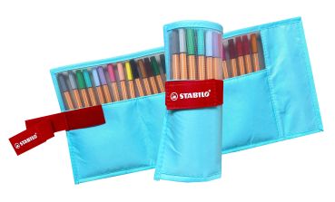 Stabilo rollerset point 88 0.4mm 8825-08-01ch 25 farben ass. pastellblau - Stabilo-8825-08-01ch-4006381589314