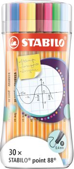 Stabilo fineliner point 88 0.4mm 8830-4 30 stück ass. - Stabilo-8830-4-4006381558273