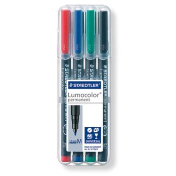 Staedtler lumocolor permanent m 317 wp4 4 farben ass. - Staedtler-317-wp4-4007817310380