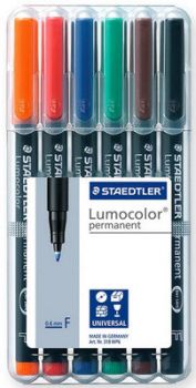 Staedtler lumocolor permanent f 318-wp6 6 farben ass. - Staedtler-318-wp6-4007817323670