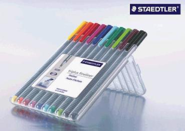 STAEDTLER Feinschr. triplus 334 0,3mm 334 SB10 10 Farben ass.