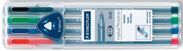 Staedtler feinschr. triplus 334 0,3mm 334 sb4 4 farben ass. - Staedtler-334-sb4-4007817334140