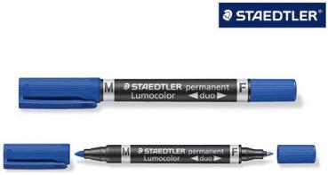 STAEDTLER Lumocolor DUO 348 0.6/1.5mm 348-3 blau perm.