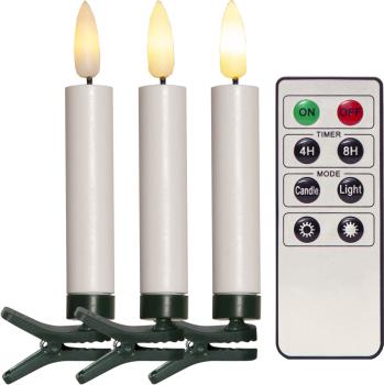 Star trading led baumkerzen flamme 12cm 12.003-43 weiss, remote 10 stück - Star-trading-12003-43-7391482061225