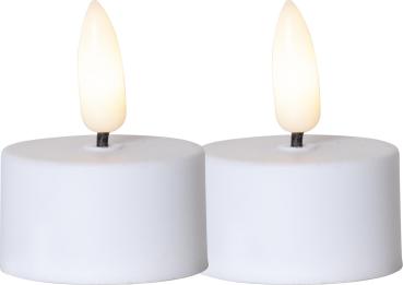 Star trading led teelicht flamme 3.8cm 12.063-05-1 weiss 2 stück - Star-trading-12063-05-1-7391482061232