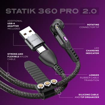 Statik statik 360 pro, uni.mag. tip pup-0520-3ft cable, 1m, 100w black - Statik-pup-0520-3ft-0810024055142-08.jpg