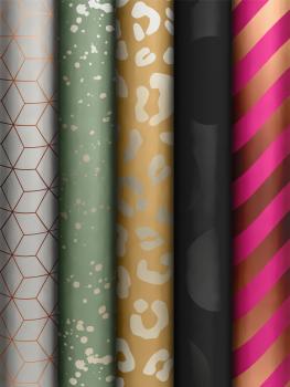 STEWO Geschenkpapier Shiny Patterns 2528160599 70x150cm
