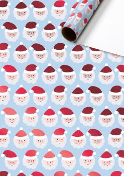 STEWO Geschenkpapier Claus 2528523341 hellblau 70x150cm