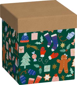 STEWO Geschenkbox Marioka 2551523796 dunkelgrün 11x11x12cm