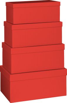 Stewo geschenkbox one colour 2552784320 rot 4 stück - Stewo-2552784320-7613074024532