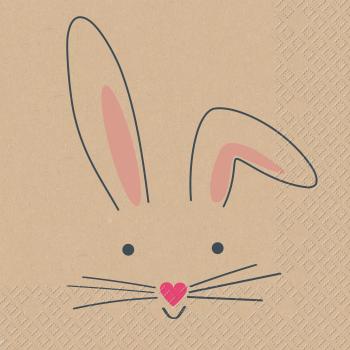 STEWO Serviette Bunny 2572544328 pink 33x33cm