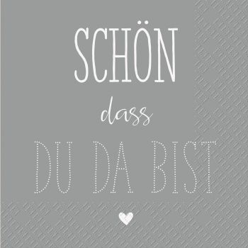 STEWO Serviette 25x25cm 2573648865 Dahoma FSC grau 20 Stück