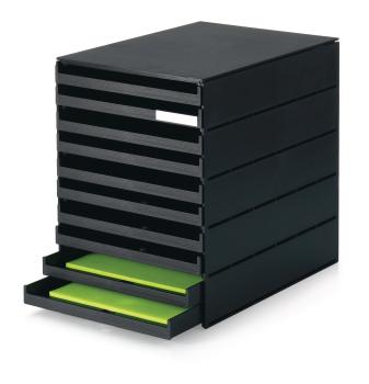 STYRO Schubladenbox styroval pro 14-8002.90 schwarz 10 Schubladen