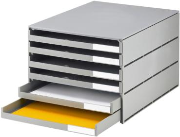 STYRO Systembox styroval pro öko 14-8052.85 grau/grau 6 Schubladen