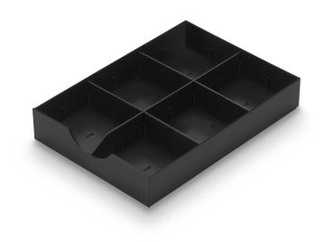 STYRO System-Schublade Styrodoc 268-405.95 mit Unterteilung, schwarz