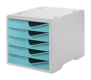 STYRO Styroswingbox 275-8430.5282 aqua/grau 5 Schubladen