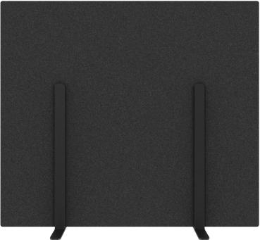 SUONO Trennwand M 160x140x2.4cm 1311.M24.2600 STAND, schwarz