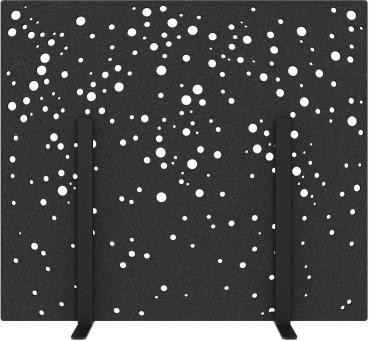 SUONO Trennwand M 160x140x2.4cm 1311.M24.2601 STAND, schwarz