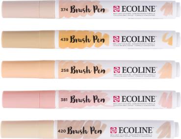 Talens ecoline brush pen set 11509941 beige-rosa 5 stück - Talens-11509941-8712079518868-02.jpg