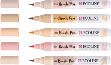 Talens ecoline brush pen set 11509941 beige-rosa 5 stück - Talens-11509941-8712079518868-03.jpg