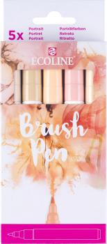 TALENS Ecoline Brush Pen Set 11509941 beige-rosa 5 Stück
