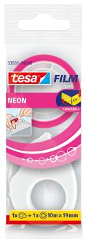 TESA Abroller Mini 10mx19mm 53931-00000 pink/gelb inkl. 1 Rolle