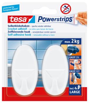 Tesa powerstrips haken 580130004 weiss, 2 stück - Tesa-580130004-4042448105035
