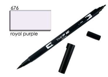 Tombow dual brush pen abt 676 royal purple - Tombow-abt-676-4901991901863