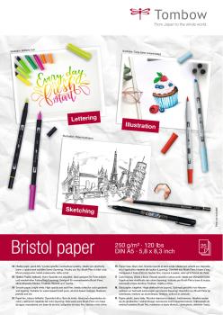 Tombow zeichenblock bristol a5 pb-mark-5 hellweiss, 250g 25 blatt - Tombow-pb-mark-5-4003198950238-02.jpg