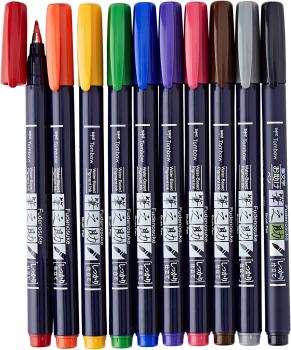 Tombow kalligraphie set ws-bh-10p fudenosuke, 10 farben - Tombow-ws-bh-10p-4003198110922-02.jpg