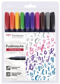 Tombow kalligraphie set ws-bh-10p fudenosuke, 10 farben - Tombow-ws-bh-10p-4003198110922-05.jpg