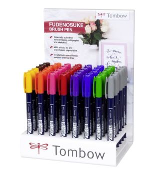 Tombow kalligraphie-stift ws-bh ws-bh-48p-a fudenosuke, display - Tombow-ws-bh-48p-a-4003198110953